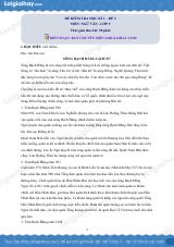 Đề thi học kì 1 Văn 9 - Đề số 9